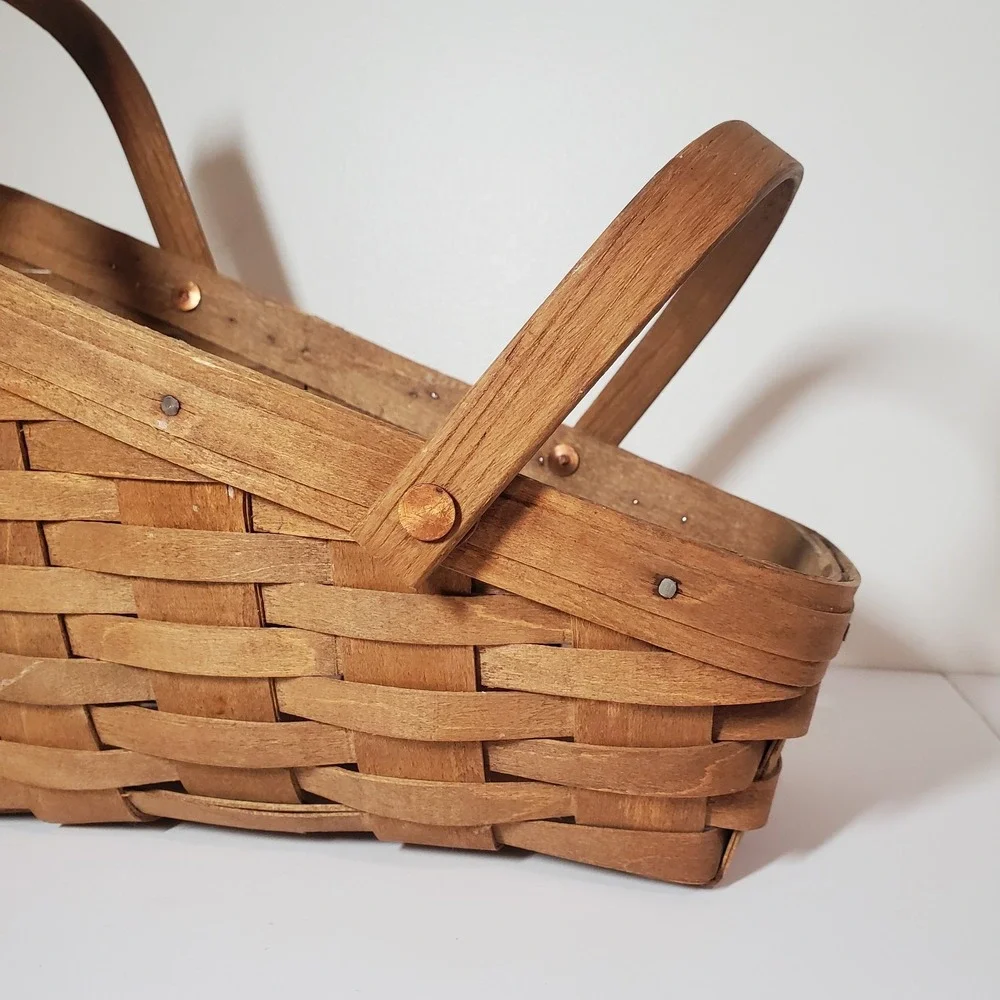 Vintage‎ Longaberger 1986 Sleigh Basket - dimensions in description
